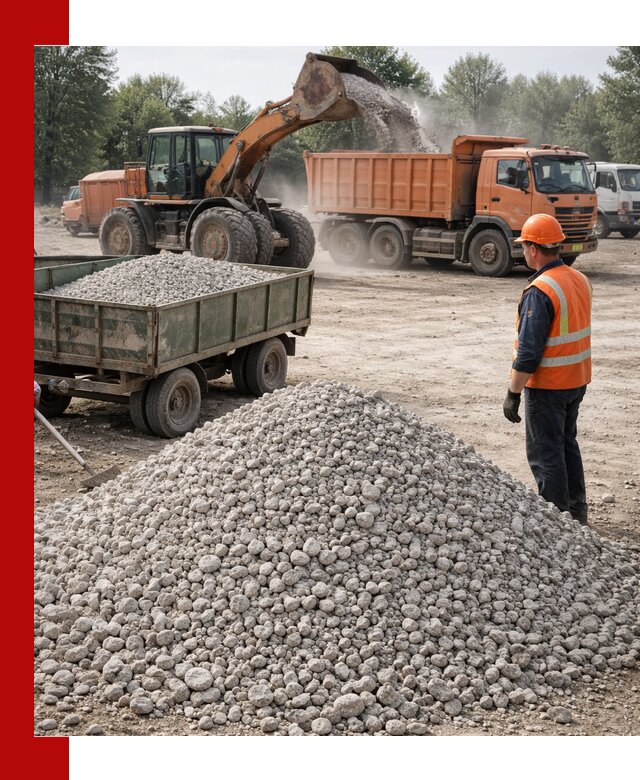 Доставка известнякового щебня фракция 20–40 в Сочи