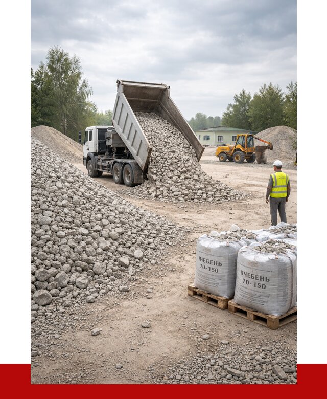 Известняковый щебень фракция 70-150 в Сочи от 1292 р. | ПРОНЕРУДСчи