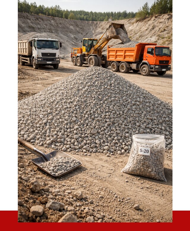Доломитовый щебень фр. 5-20 в Сочи от 4341 р. | ПРОНЕРУДСчи