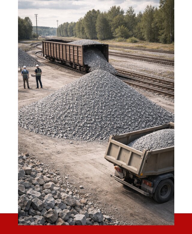 Железнодорожный щебень 20-60 в Сочи от 1757 р. | ПРОНЕРУДСчи