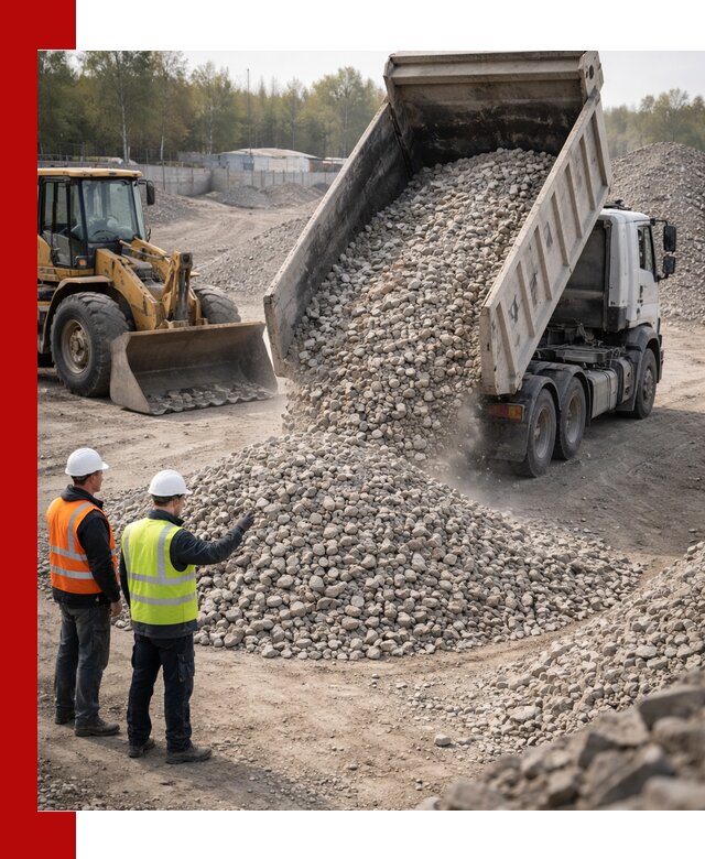 Вторичный щебень фракция 40–70 доставка в Сочи