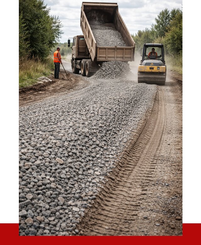 Щебень для отсыпки дороги в Сочи от 2791 р. ПРОНЕРУДСчи