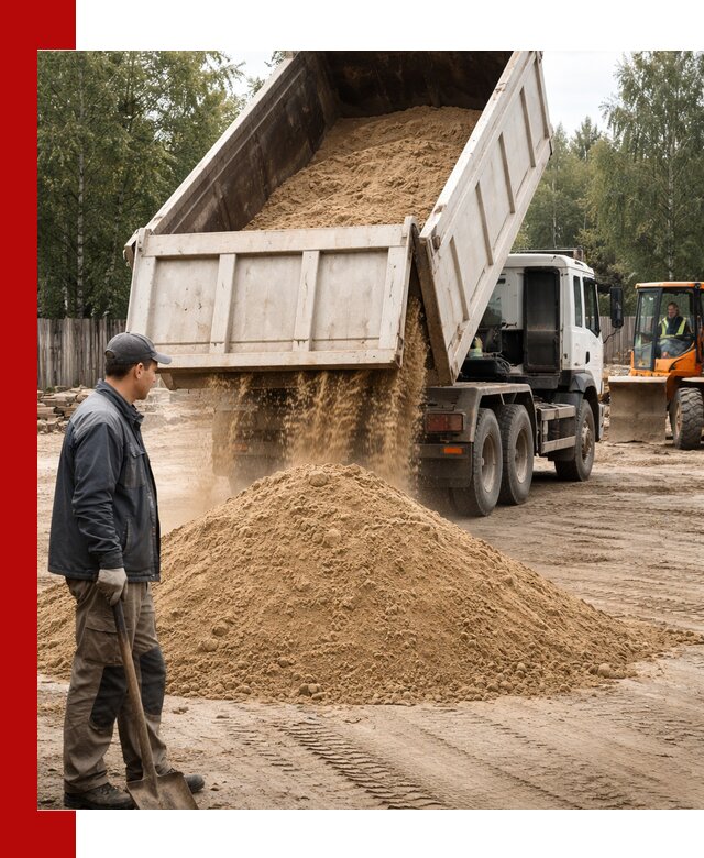 Доставка и продажа песка с разгрузкой в Сочи