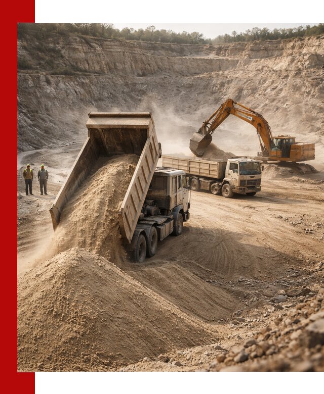 Карьерный песок навалом с доставкой в Сочи