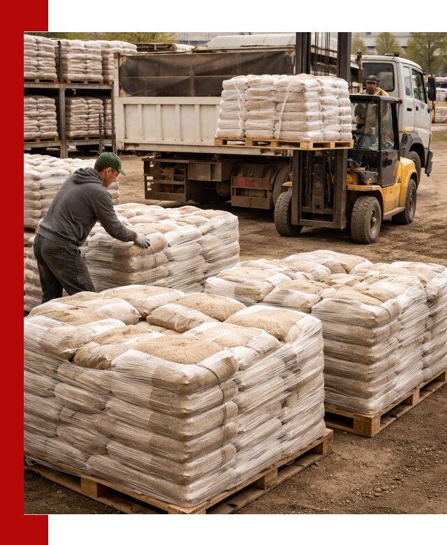 Карьерный песок в мешках с доставкой в Сочи