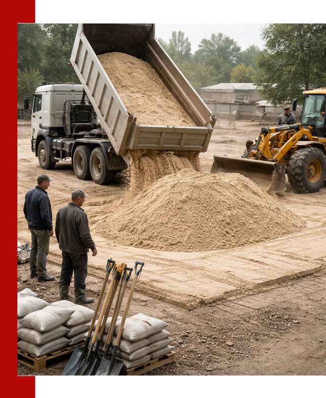 Доставка мытого песка в Сочи с самосвалами по выгодной цене