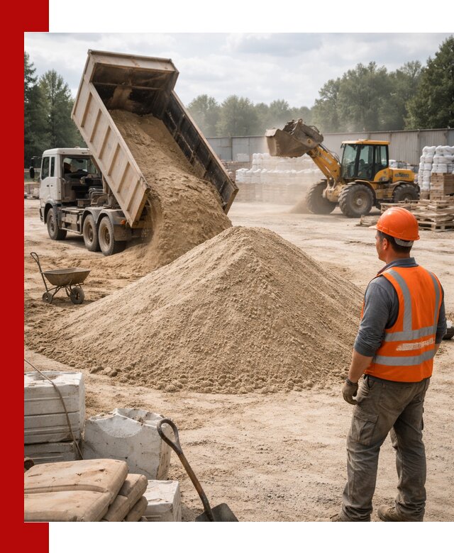 Доставка строительного песка с самосвалом в Сочи