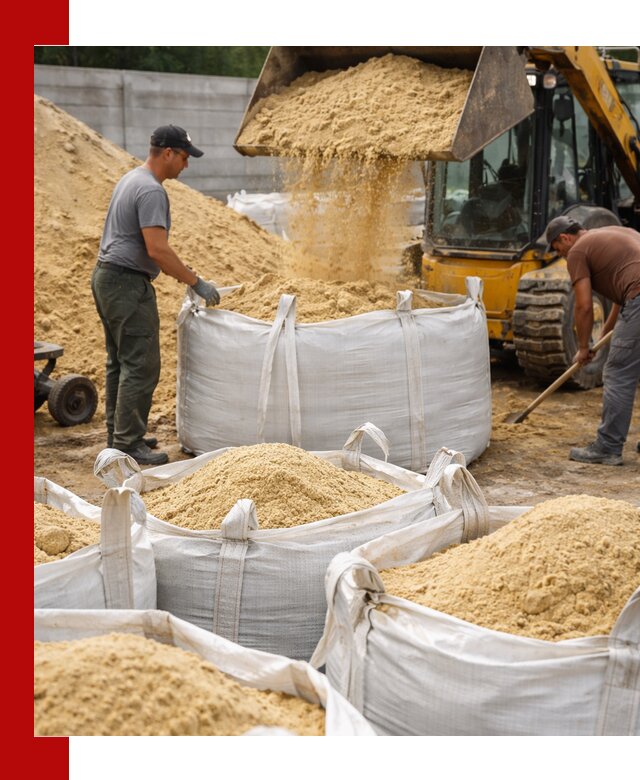 Поставка качественного песка для кладки в Сочи