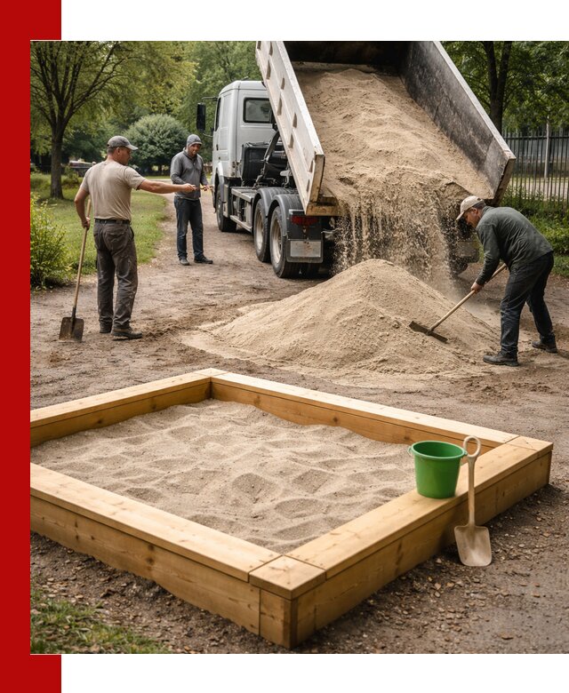 Песок для песочницы с доставкой в Сочи недорого и чистый