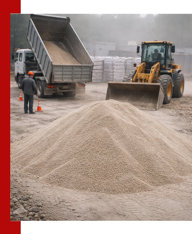 Кварцевый песок фракция 0–8 для стройработ в Сочи