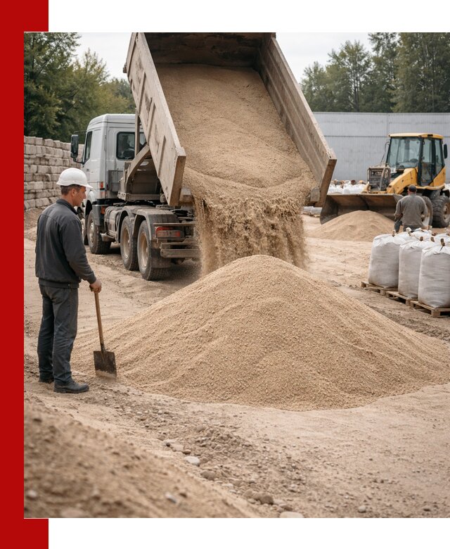 Кварцевый песок фракция 0–3 мм с доставкой в Сочи