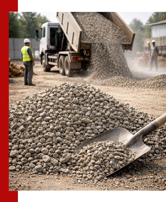 Доставка гравия фракции 20-40 в Сочи с самосвалами