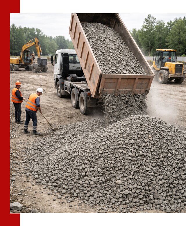 Доставка гравия фракции 40-70 в Сочи оптом и в розницу