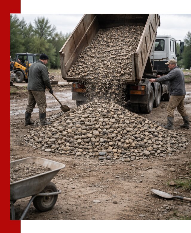 Доставка гальки речной оптом и в розницу в Сочи