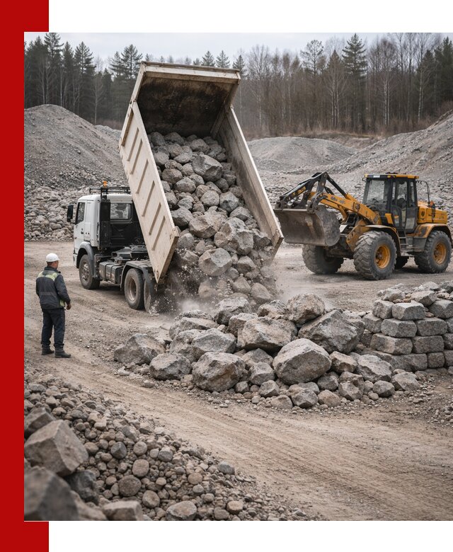 Доставка и продажа бутового гранитного камня в Сочи