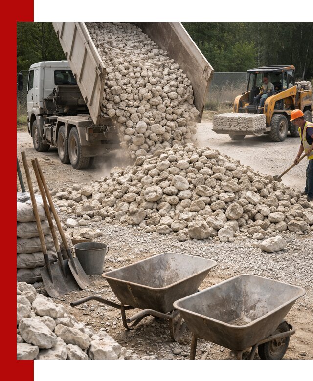 Доставка и продажа бутового известнякового камня в Сочи