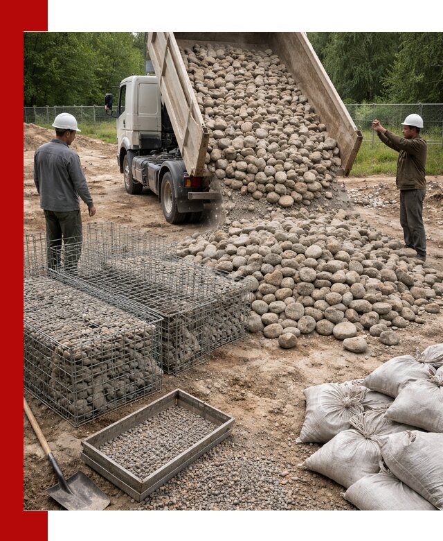 Камень для габионов фракция 70–151 в Сочи