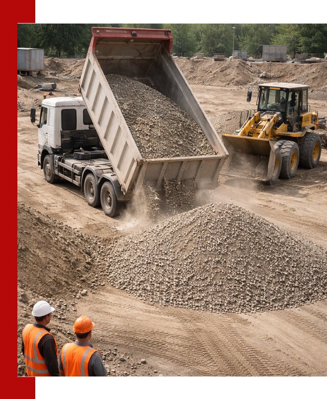 Щебень с песком (ЩГПС С2) с доставкой в Сочи