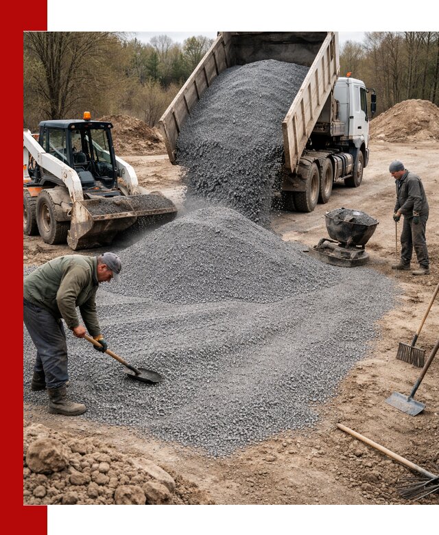 Отсев для подсыпки в Сочи — доставка и подсыпка на участок