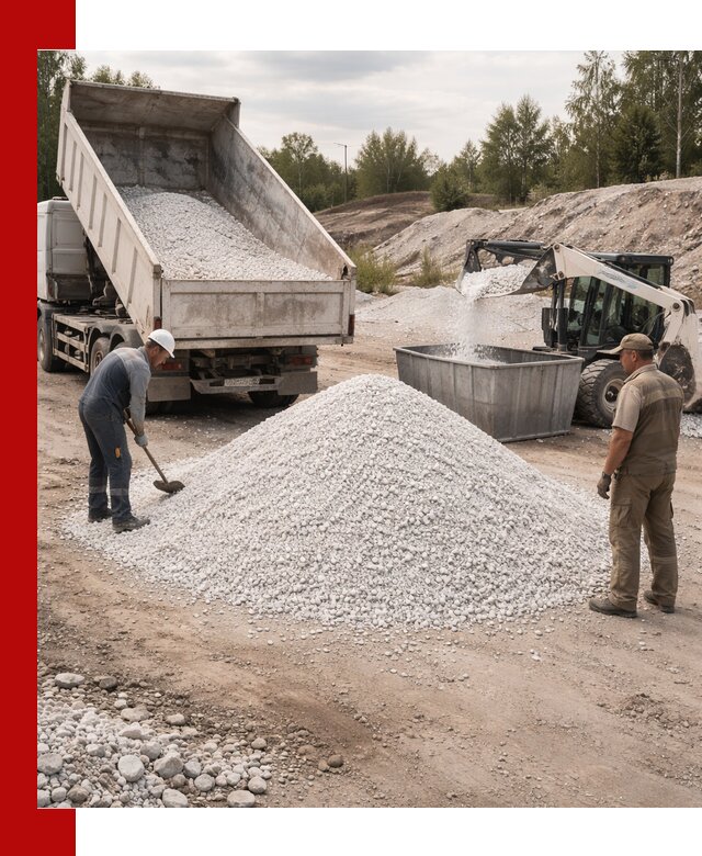 Доставка и продажа белой мраморной крошки в Сочи