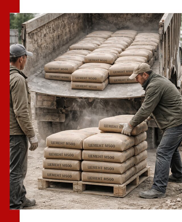 Цемент М500 с доставкой самосвалом в Сочи