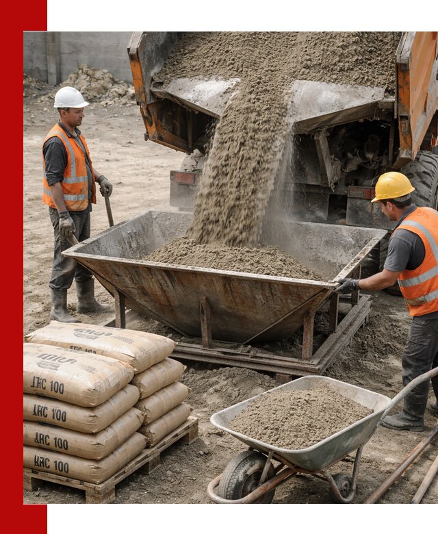 Доставка цементно-песчаной смеси М100 в Сочи