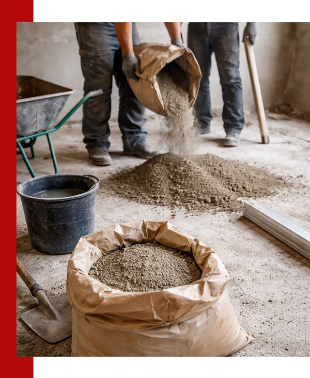 Доставка сухой смеси для стяжки в Сочи