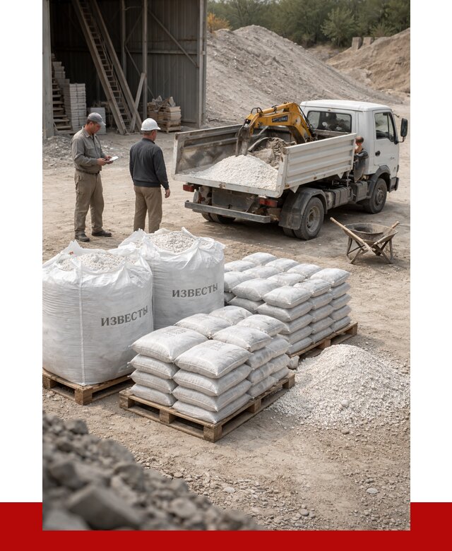 Известь строительная в Сочи с доставкой от 4341 р. | ПРОНЕРУДСчи