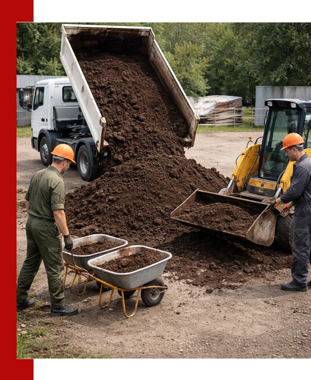 Доставка торфо-земляной смеси в Сочи для огорода и ландшафта