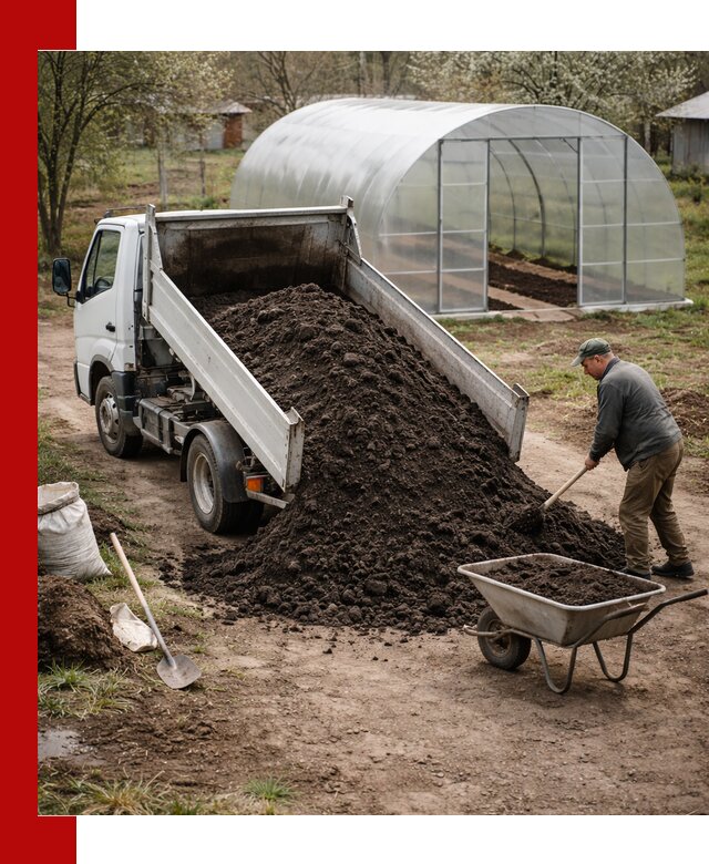 Чернозем для теплицы с доставкой в Сочи