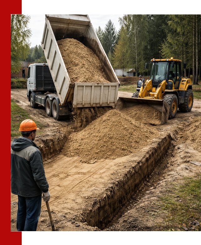 Доставка песчаного грунта в Сочи для строительных работ