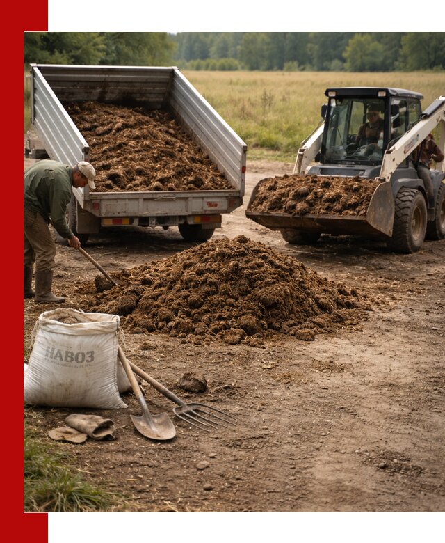 Доставка конского навоза в Сочи с разгрузкой и доставкой на объект