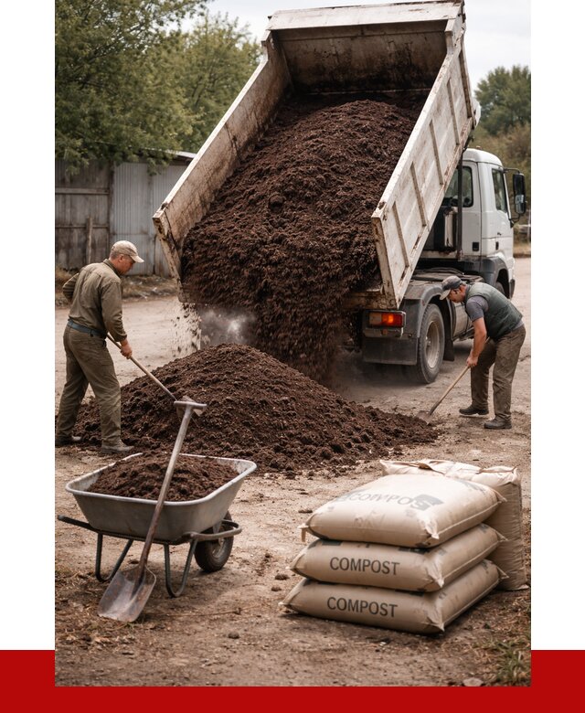 Купить компост в Сочи от 4341 р. за куб с доставкой | ПРОНЕРУДСчи