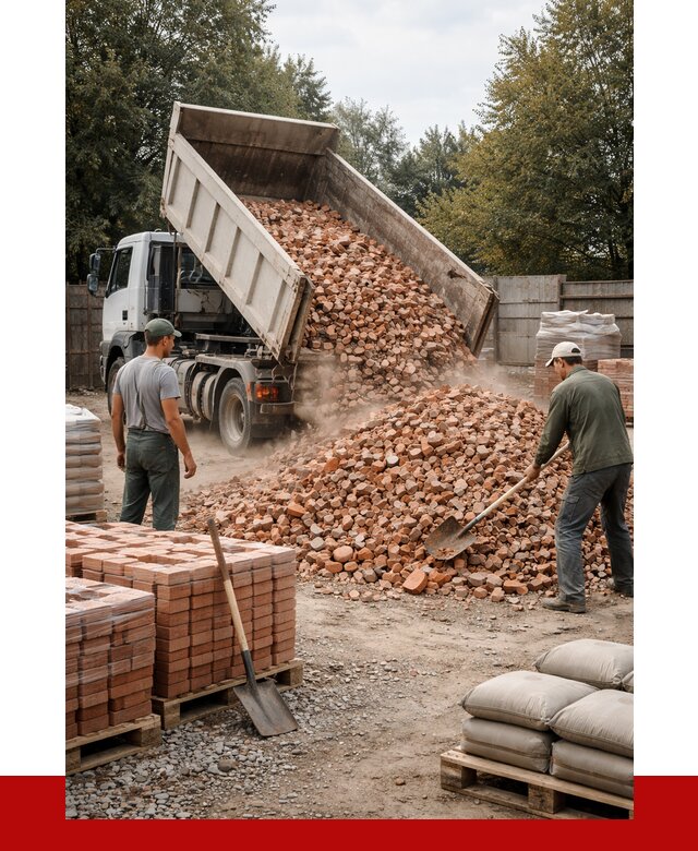 Бой кирпича в Сочи с доставкой от 4341 руб/куб | ПРОНЕРУДСчи