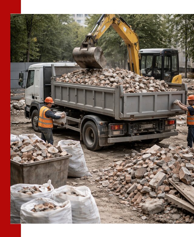 Вывоз строительного мусора в Сочи с самосвалами и контейнерами